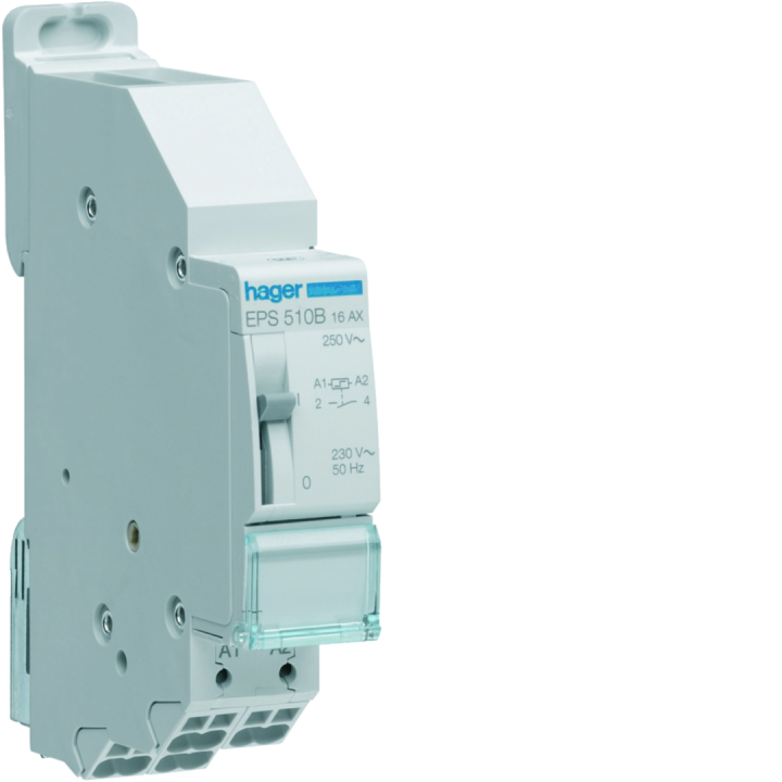 Télérupteur 1F 230V Sans Vis avec passage de barre 16A 1 module