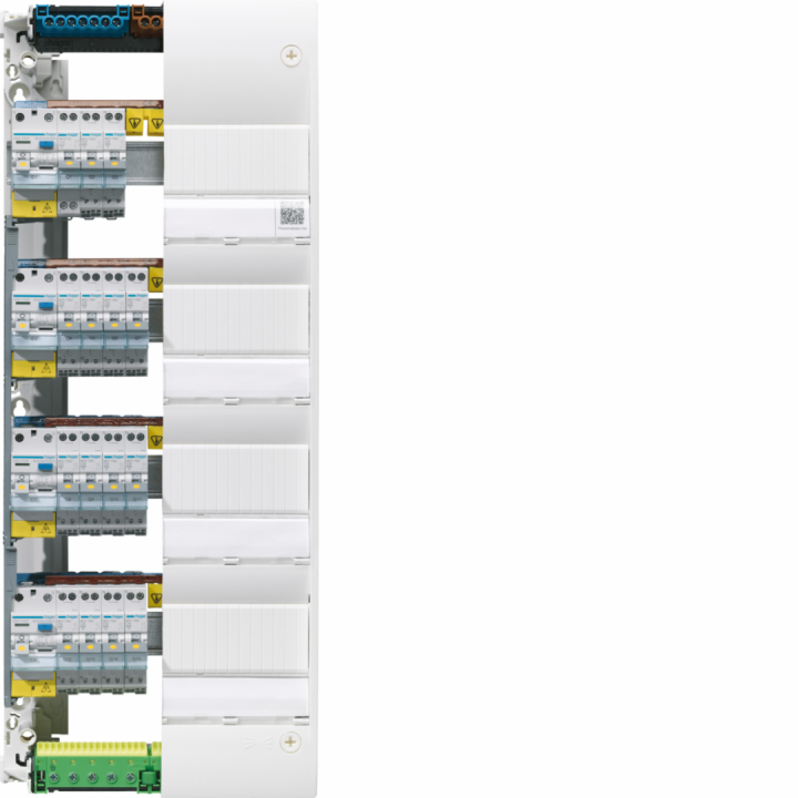 Tableau Électrique Gamma+ 18, 4 Rangées, 18 Modules, Quickfix