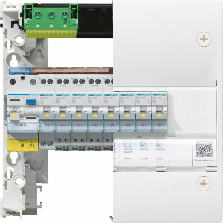 Porte Opaque Blanc Pur Gamma+ Pour Coffret Gamma 13, 1 Rangée 13 M