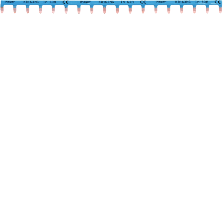 Barre De Pontage 1P 63A Languette 10Mm² Bleu 18M