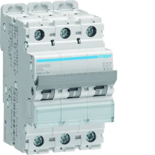 Disjoncteur 4P 15Ka Courbe D - 50A 4 Modules