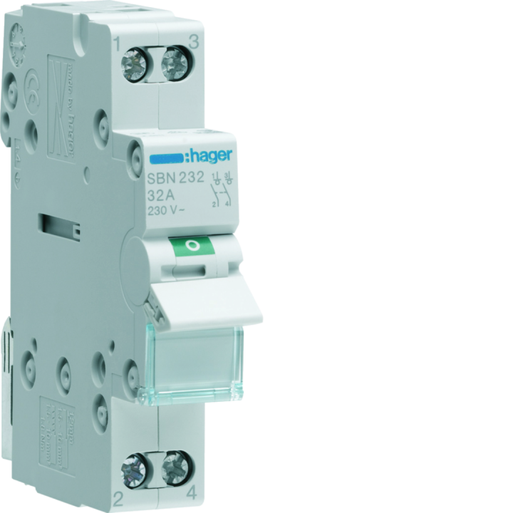 Interrupteur Sectionneur 32A 2P 1 Modules