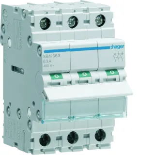 Interrupteur Sectionneur 63A 3P 3 Modules