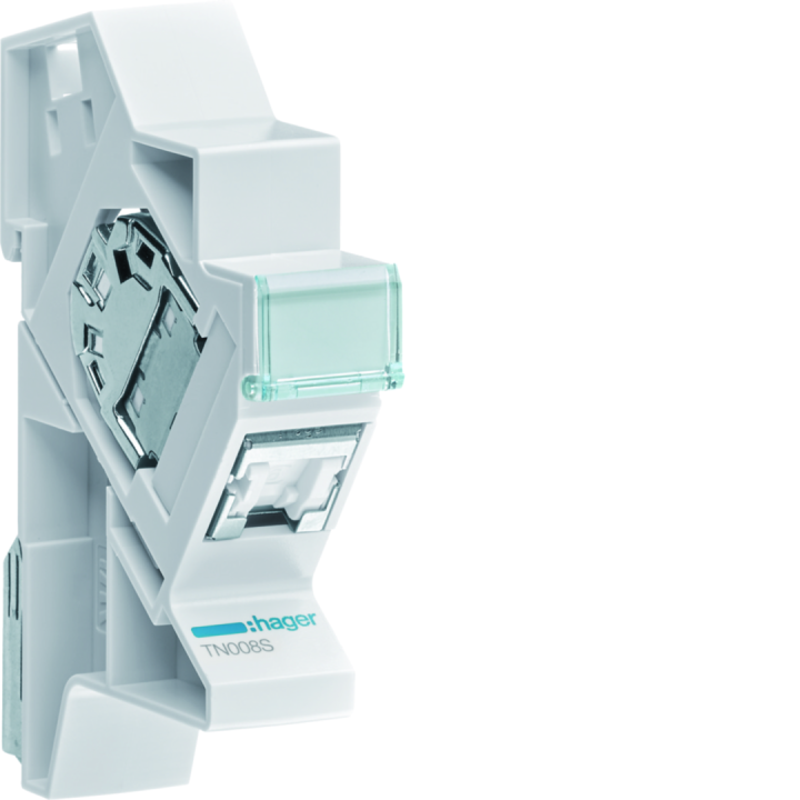 Connecteur RJ45 cat.6a + support modulaire pour grade 3TV