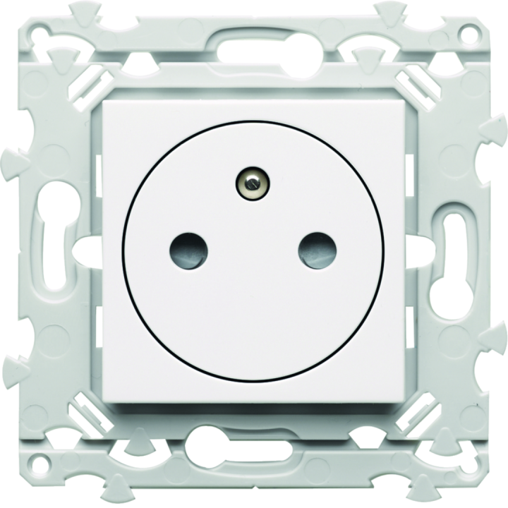 Prise de courant affleurante Essensya 2P+T Pure. Lot de 50