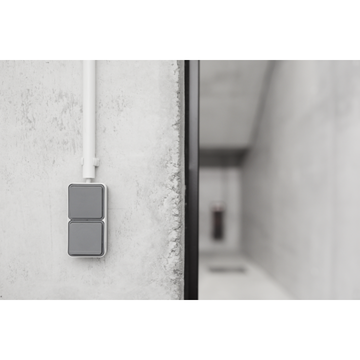 cubyko Inter VV à voyant associable gris IP55