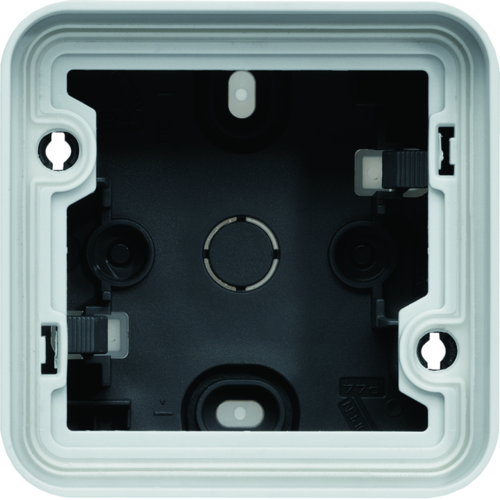 Boîte simple Cubyko étanche IP55 gris associable pour pose en saillie