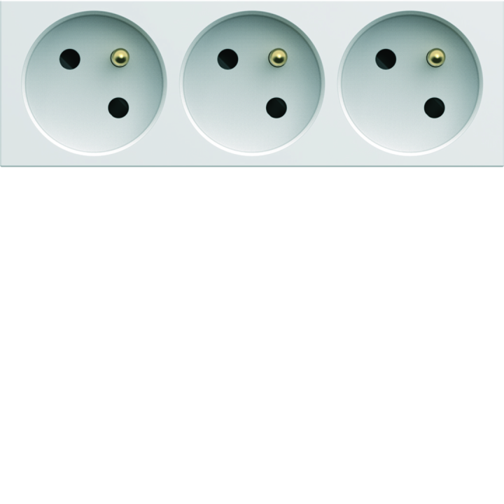 gallery méca. prise électrique triple 2P+T 16A spéciale goulotte, finition pure