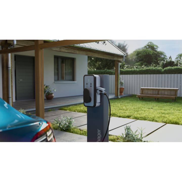 Witty accessoire Pied rectangle en acier inoxydable pour une borne de recharge