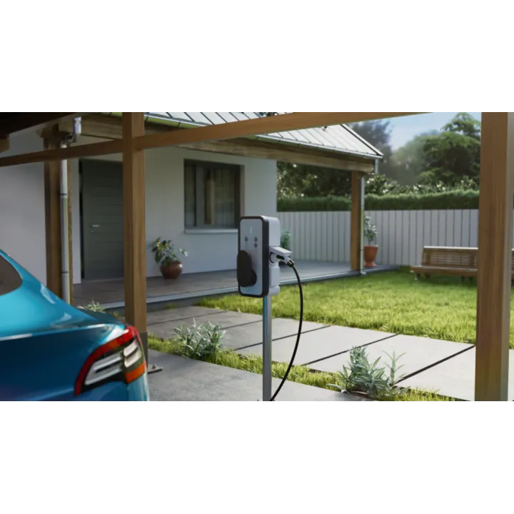 Pied Tubulaire Pour 1 Borne De Recharge Référence Xev1K, Xev1R Ral7021