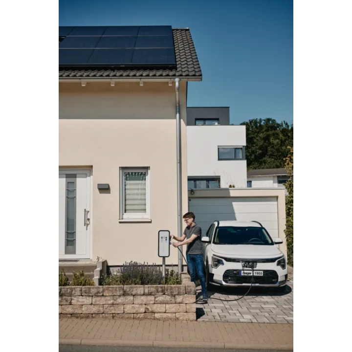 Pied Tubulaire Pour 1 Borne De Recharge Référence Xev1K, Xev1R Ral7021