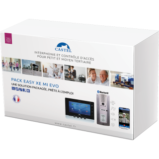 pack XE VIDEO 1B MI EVO, XE MONITOR, 1 Switch 4 PoE+, 2 ext castelsip, 5 badges
