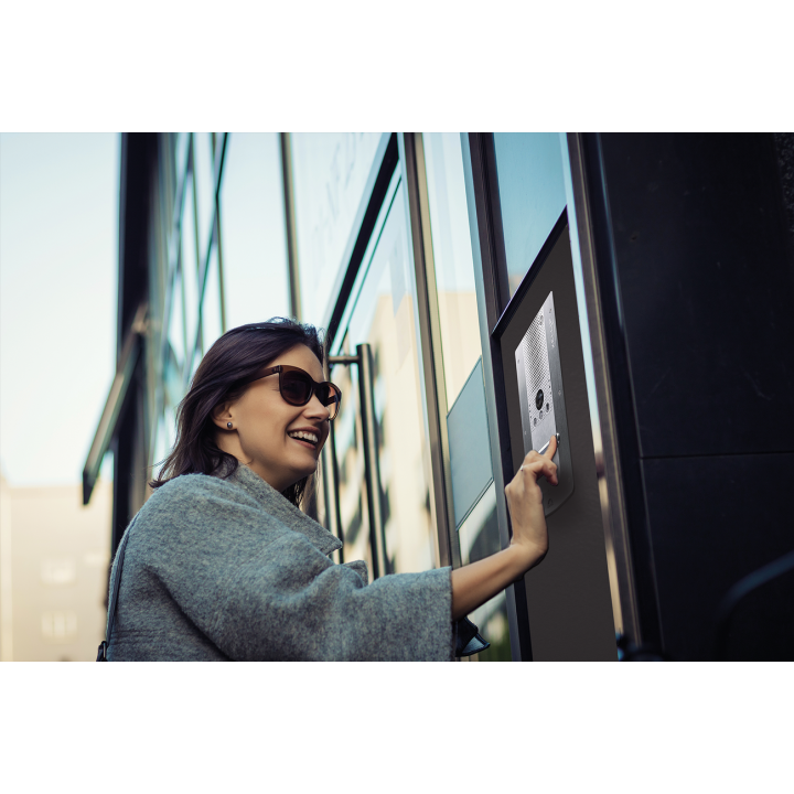 Portier Audio Video Full Ip/Sip 1 Bouton D'Appel Conforme Loi Handicap Poe