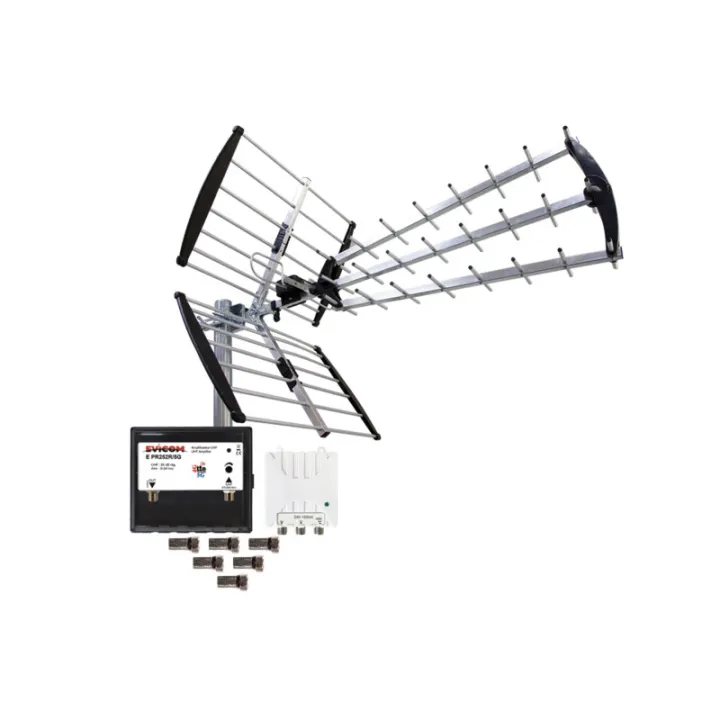 Kit Antenne Avec Préamplificateur Lte-5G + Alimentation