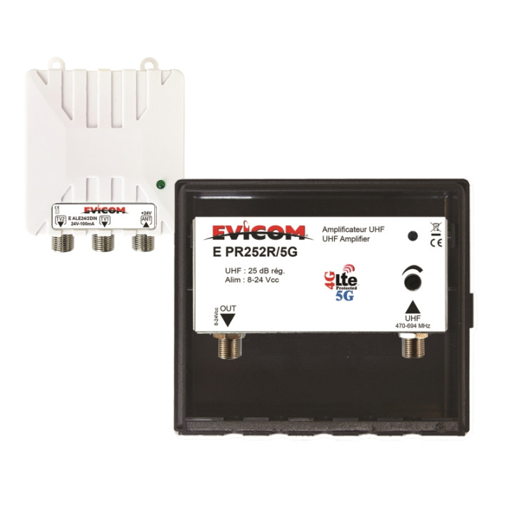 Kit Préamplificateur 25 Db + Alimentation 24 Vcc 2 Sorties