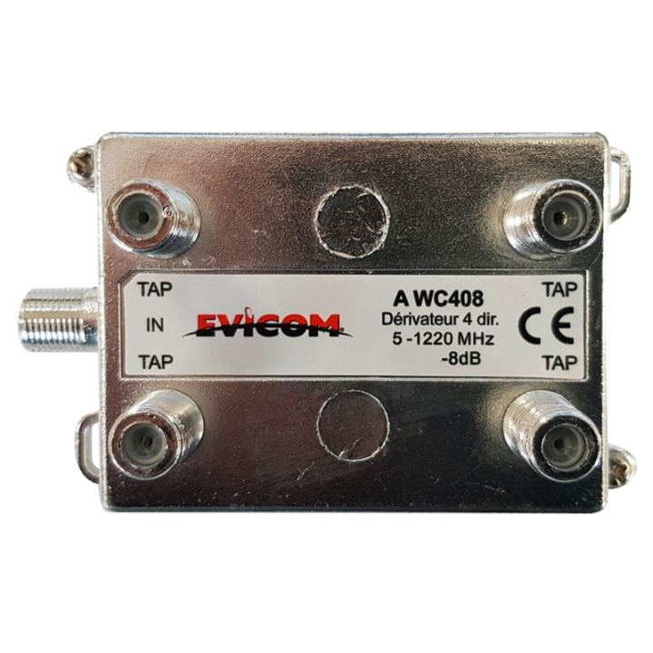 Dérivateur terminal  5 - 1 220 MHz 4 sorties  -8 dB