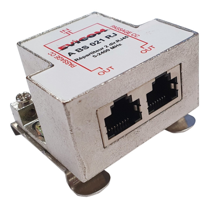Répartiteur Ulb 2 Direction F/Rj45 Avec Fonction Balun (Rail Din)