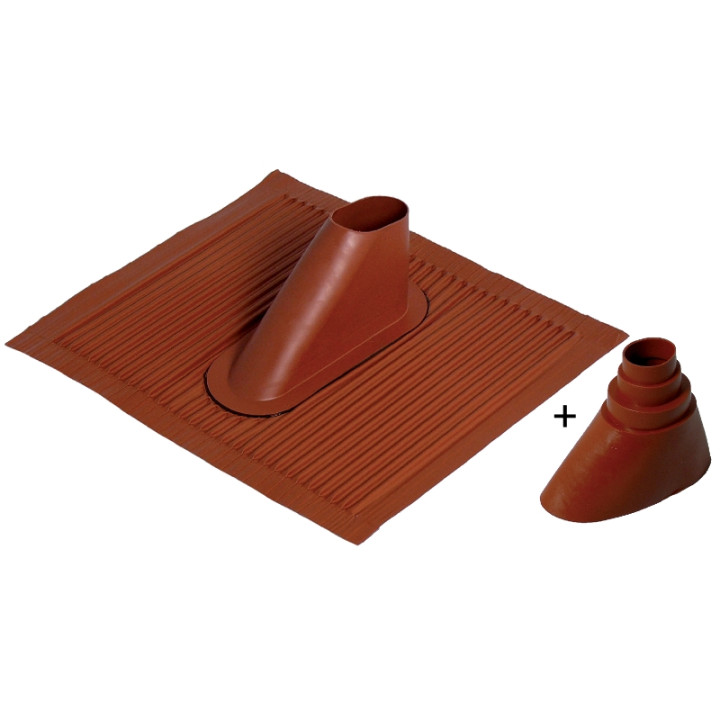 Tuile Aluminium Couleur Brique + Cône D'Étancheité