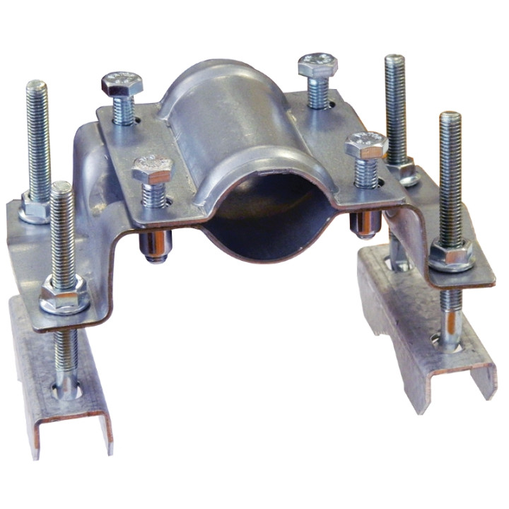 Fixation Universelle Pour Mâts De Diamètre 25 À 50 Mm (Zinc Bichromaté)