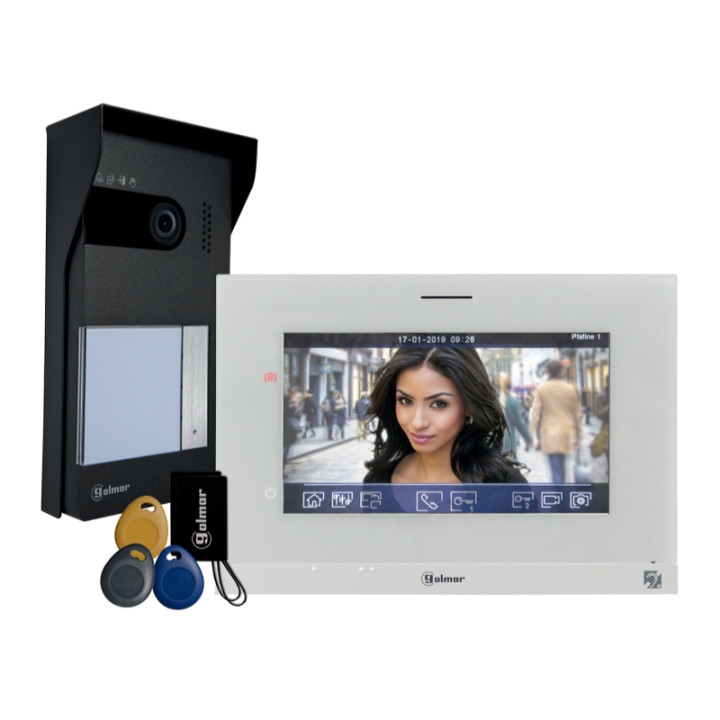 Kit Vidéo Soul 1 Appel Avec Moniteur Art7H (Bm + Mémoire + Contrôle D'Accès)