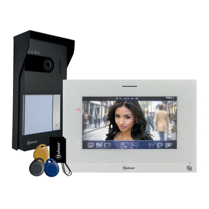 Kit Vidéo Soul 1 Appel Avec Moniteur Art7H (Bm + Mémoire + Contrôle D'Accès)