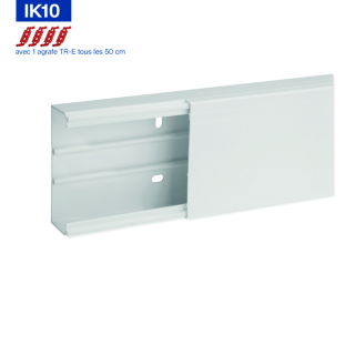Goulotte de distribution cloisonnable Ta-g 100x40 1 compartiment blanche