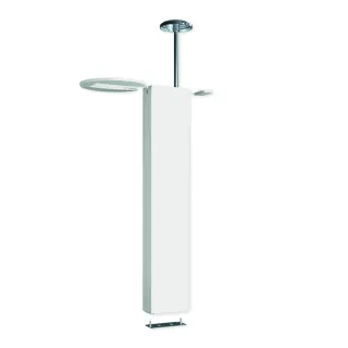 Colonne Speed Tercia Cls-C45 2 Faces Hmax Fixation 3000 À 3300Mm Alu Blanc
