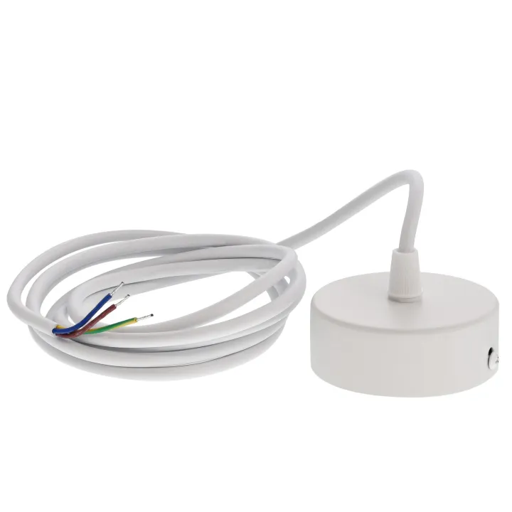 Câble D'Alimentation 200Cm + Base Blanc