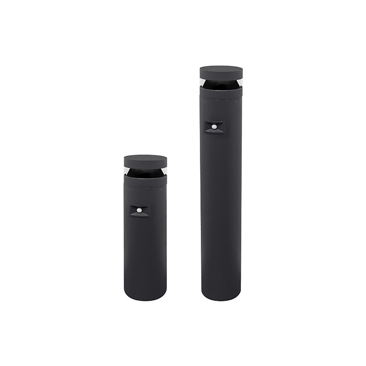 Borne De Jardin Cyclo Sensor 24W 2100Lm 3000K Ip65 Anthracite