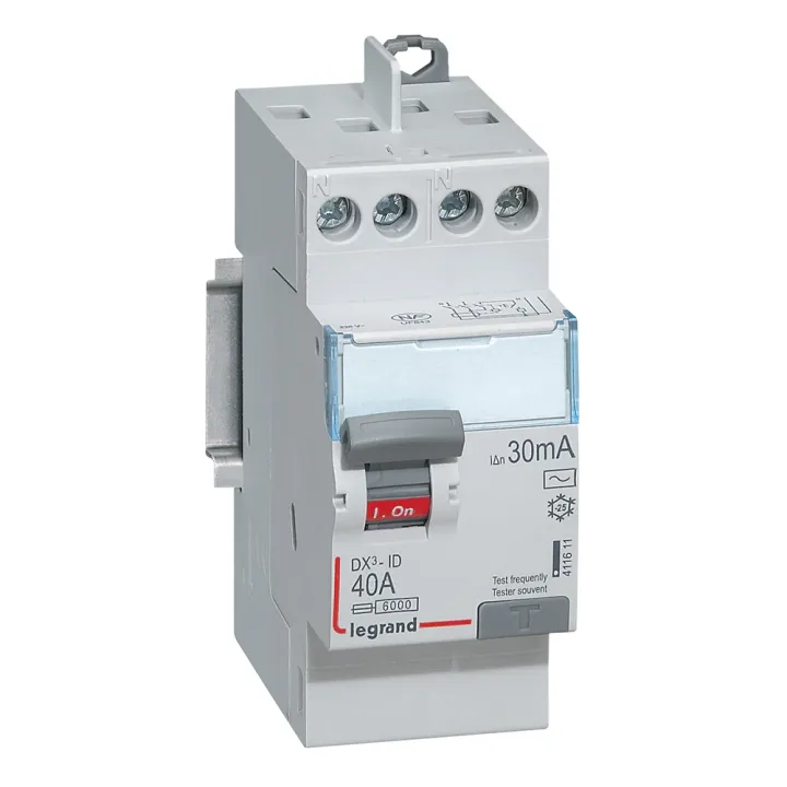 Interrupteur Différentiel Dx³-Id Haut/Haut Vis - 2P 230V~ 40A Typeac 30Ma -2 Mod