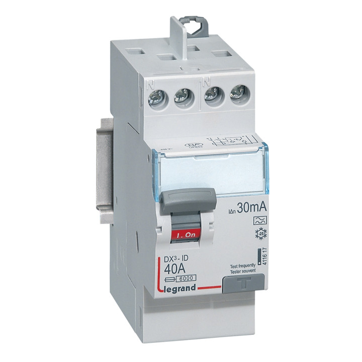 Interrupteur Différentiel Dx³-Id Haut/Haut Vis - 2P 230V~ 40A Typea 30Ma - 2 Mod