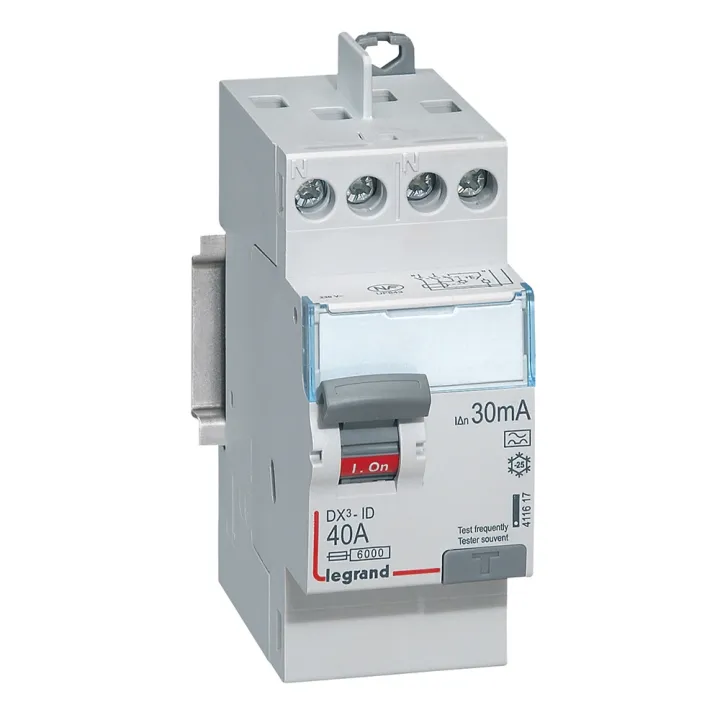 Interrupteur Différentiel Dx³-Id Haut/Haut Vis - 2P 230V~ 40A Typea 30Ma - 2 Mod