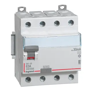 Interrupteur Différentiel Dx³-Id Haut/Bas Vis - 4P 400V~ 63A Typeac 30Ma - 4 Mod