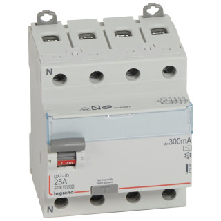 Interrupteur Différentiel Dx³-Id Haut/Bas Vis - 4P 400V~ 25A Typeac 300Ma -4 Mod
