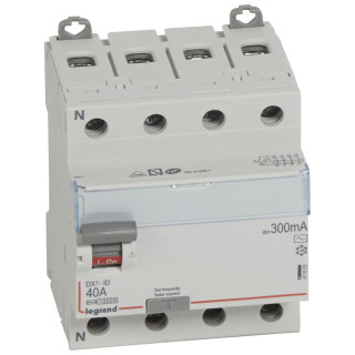 Interrupteur Différentiel Dx³-Id Haut/Bas Vis - 4P 400V~ 40A Typeac 300Ma -4 Mod