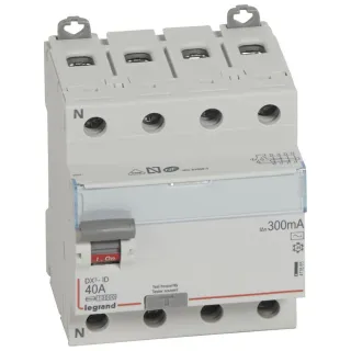 Interrupteur Différentiel Dx³-Id Haut/Bas Vis - 4P 400V~ 40A Typeac 300Ma -4 Mod