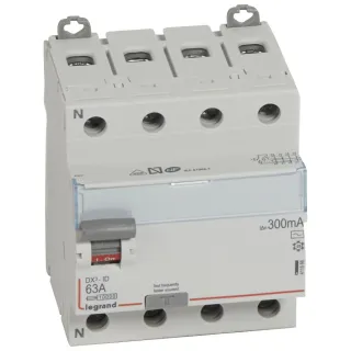 Interrupteur Différentiel Dx³-Id Haut/Bas Vis - 4P 400V~ 63A Typeac 300Ma -4 Mod