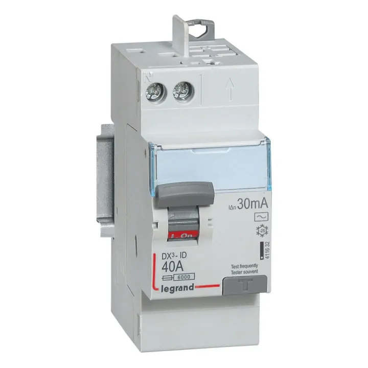 Interrupteur Différentiel Dx³-Id Haut Vis/Haut Auto 2P 230V~ 40A Ac 30Ma - 2 Mod