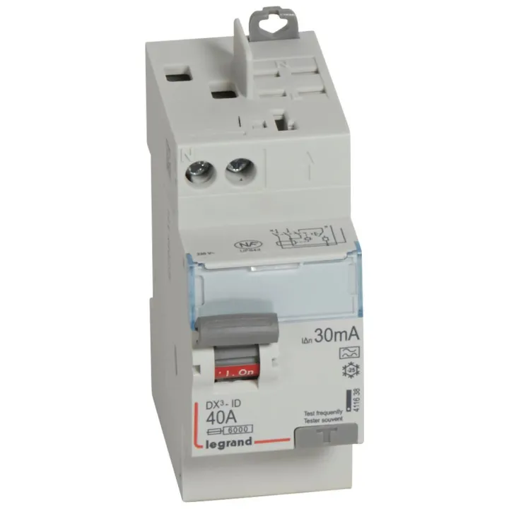 Interrupteur Différentiel Dx³-Id Haut Vis/Haut Auto 2P 230V~ 40A A 30Ma - 2 Mod