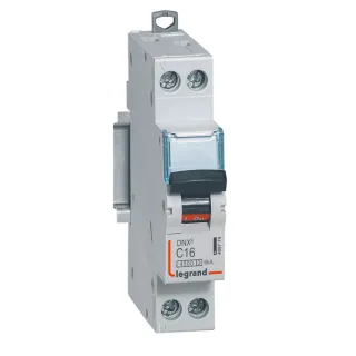 Disjoncteur Dnx³ 4500 - Vis/Vis - U+N 230V~ 16A - 4,5Ka - Courbe C - 1 Module