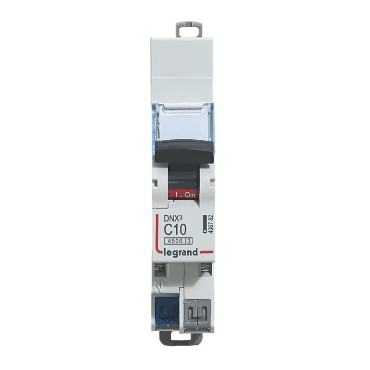 Disjoncteur Dnx³ 4500 - Auto/Auto - U+N 230V~ 10A - 4,5Ka - Courbe C - 1 Module