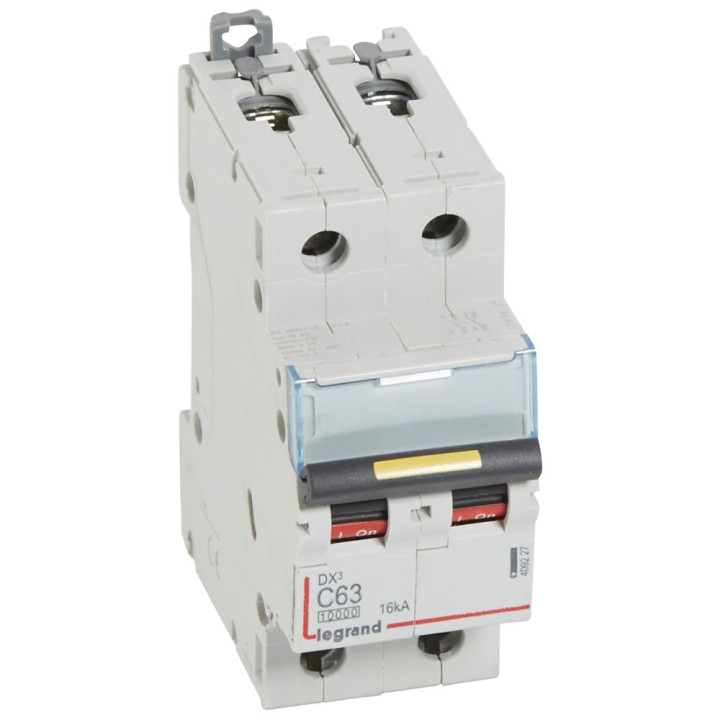 Disjoncteur Dx³ 1000Ka 16Ka Arrivée Haute/Départ Bas À Vis 63A -Courbe C -2 Modules