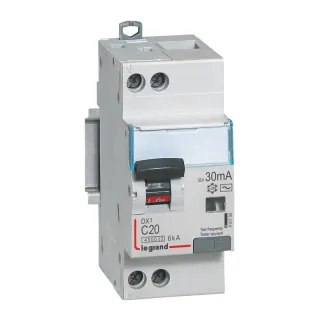 Disjoncteur Diff Dx³ 4500 - Vis/Vis -U+N 230V~ 20A - Typeac -30Ma -Courbe C - 2M