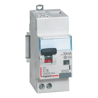 Disjoncteur Diff Dx³ 4500 -Auto/Vis -U+N 230V~ 16A - Typeac - 30Ma -Courbe C -2M