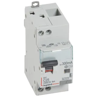 Disjoncteur Diff Dx³ 4500 - Vis/Vis -U+N 230V~ 25A -Typeac -300Ma -Courbe C - 2M