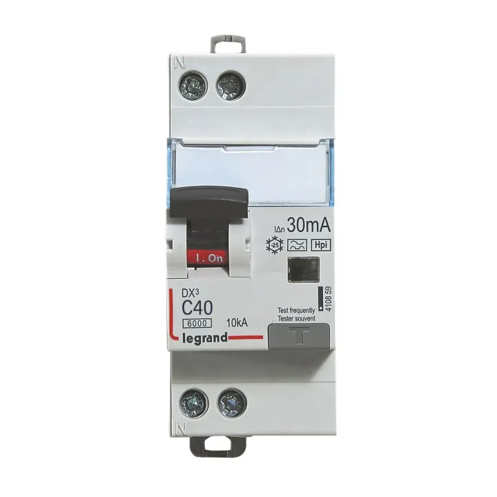 Disjoncteur Diff Monobloc Dx³6000 10Ka Arrivée Haut/Départ Bas Vis U+N 40A Typef 30Ma
