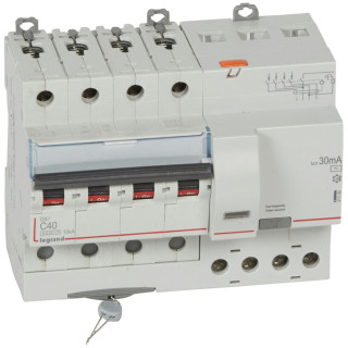 Disjoncteur Diff Monobloc Dx³6000 10Ka Arrivée Haut/Départ Bas Vis 4P 40A Typeac 30Ma
