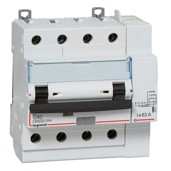 Disjoncteur Diff Dx³ 6000 -Vis/Auto-4P-400V~-32A-Typeac-300Ma-10Ka-Courbe C - 5M