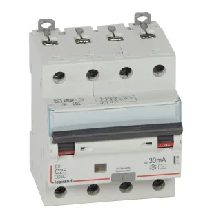 Disjoncteur Diff Monobloc Dx³6000 Arrivée Haut/Départ Bas Vis 4P 25A Typeac 30Ma