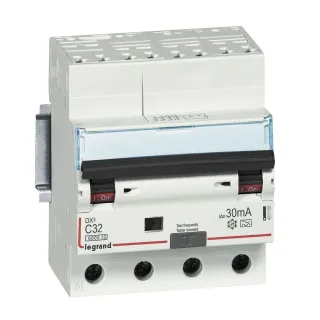 Disjoncteur Diff Dx³ 6000-Auto/Vis- 4P 400V~ -32A - Type Ac 30Ma -Courbe C-4 Mod